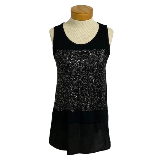 Simply Vera Vera Wang Black tank with sequins Small - Picture 3 of 8